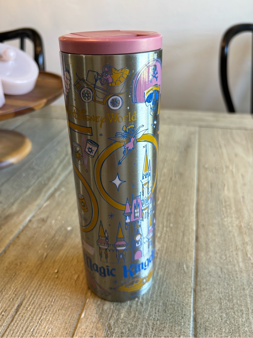 2021 Disney World 50th Anniversary Starbucks Been There 8” Metal Tumbler Cup